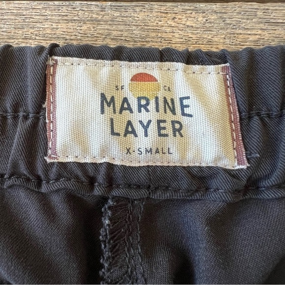 Marine Layer Allison Pull-On Casual Pants Black Dolphin Hem Stretch Size XS GUC - Picture 7 of 8